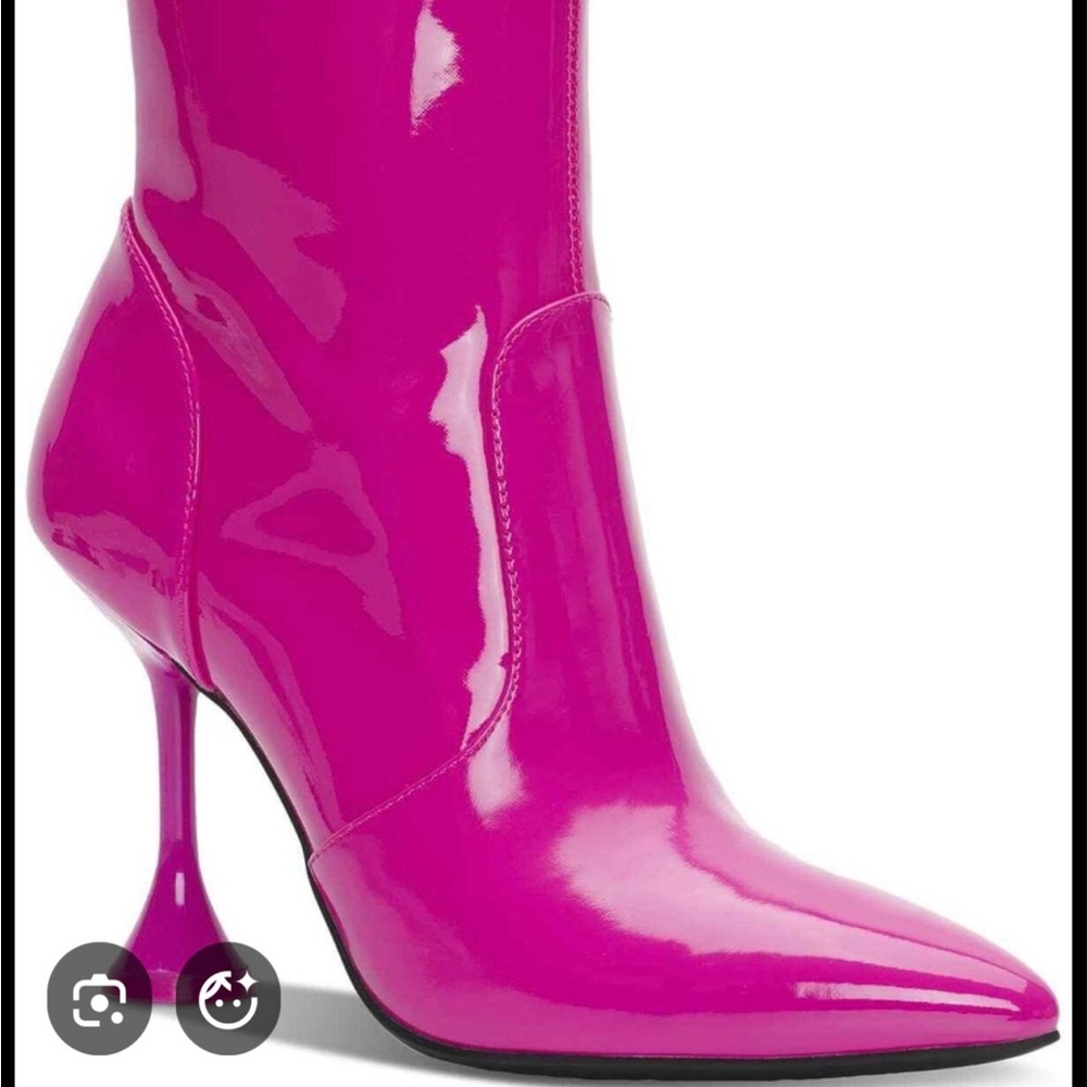 INC International Concepts Patent Leather Ibrina Booties 7.5